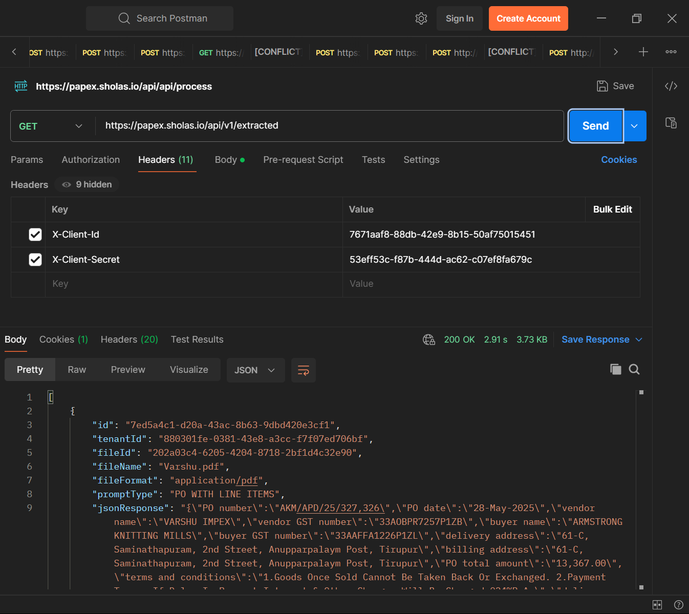 external API integration